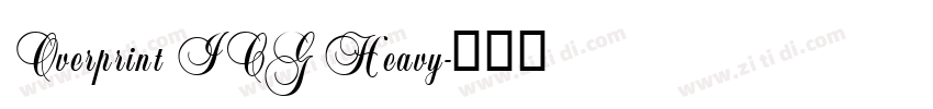 Overprint ICG Heavy字体转换